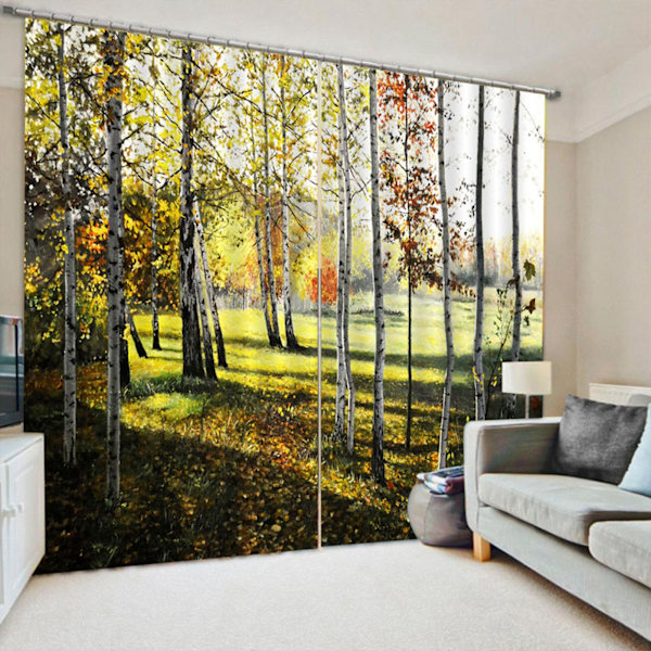Moderne stue soveværelse høj kvalitet vindue fuld skygge tryk gardin (170*200cm)