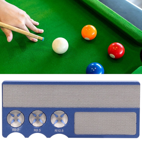 Monitoiminen snooker biljardi allas Stick Club Cue kärki Radian Shaper Grinding Repair Toolblue