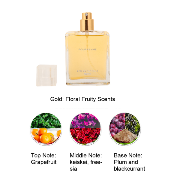 3 st kvinnor parfym naturlig blomma frukt doft dam parfym med presentförpackning