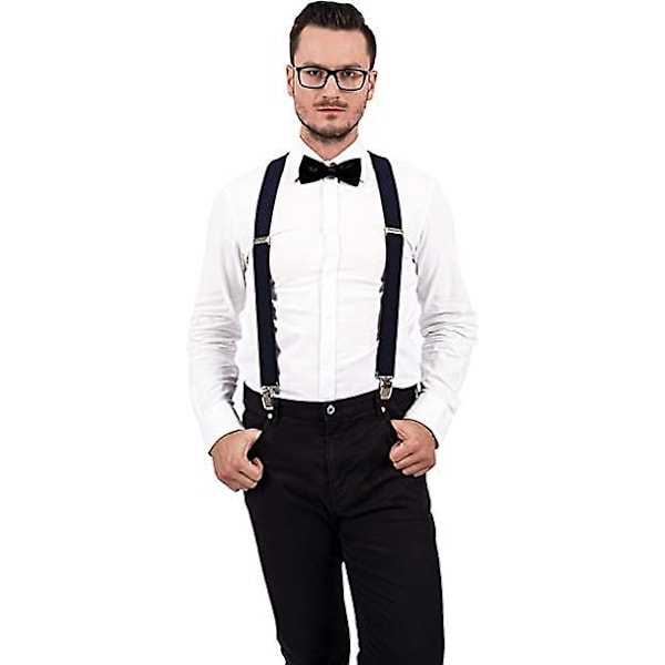 Curry Stripe Herr Suspender - One Size Fits All, Starka Klämmor, Olika Färger