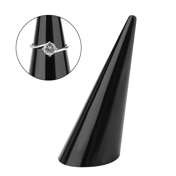 5 stk. enkelt finger display ringholder udstillingsstand smykker ringe organizer (sort)