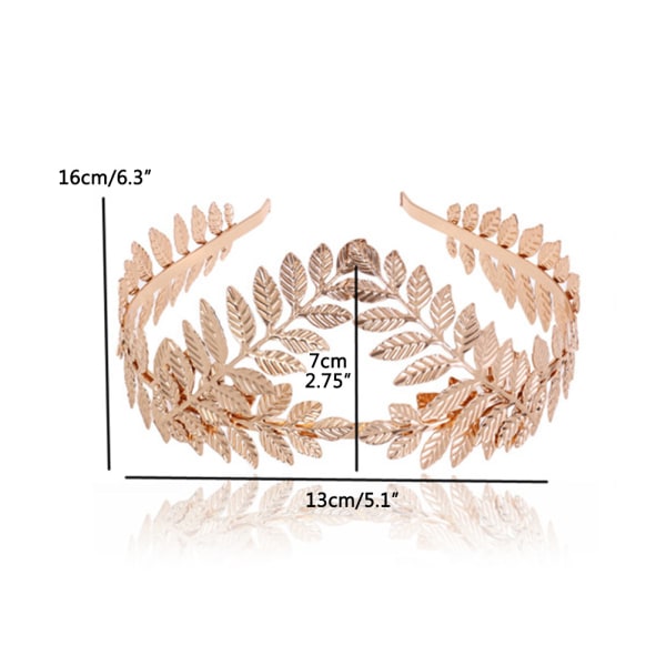 Brude pandebånd 2 stk legeret metal blad krone vin pandebånd blad tiara bryllup hovedbeklædning Brudepige prom hårtilbehør til kvinder piger