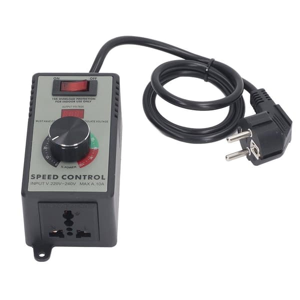 AC Motor Hastighetskontroller Elektrisk Vifte Variabel Hastighetsregulator med 10A Universaluttak EU-plugg AC220 til 240V 4000W 0.4