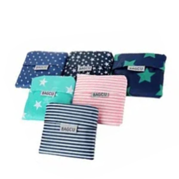 10 stk. handlepose sammenleggbar polyester stor kapasitet gjenbrukbar handlepose for husholdning