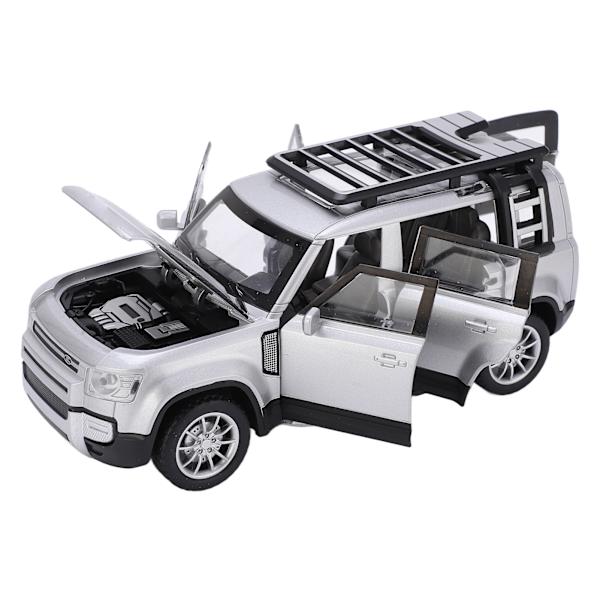 1:24 Maastoauto Metallimalli Metalli Vetopalautusauto Lelua Äänellä ja Valolla Lapsille Pojalle LahjaHopea