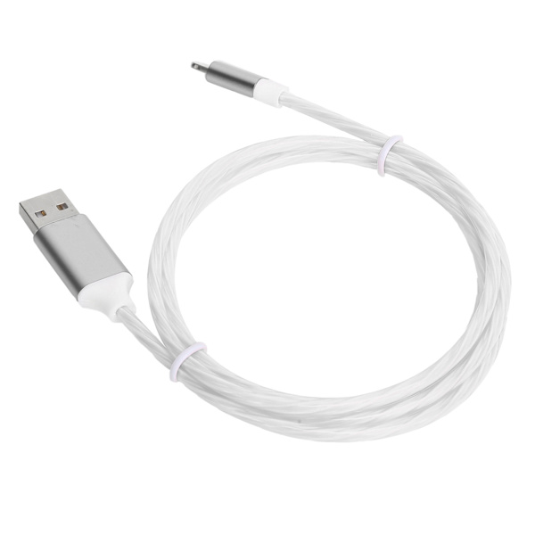 USB-laddningskabel för IOS LED-ljus upp flödande snabbladdningskabel för IOS-mobiltelefoner Färgglatt ljus