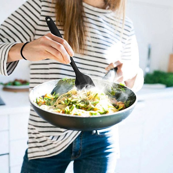 Silikon Spatler Skjeer Sett, 6 stk. Silikon Kjøkkenredskaper Inkludert Gummispatel, Silikon Pensel, Skje Sett Non-Stick