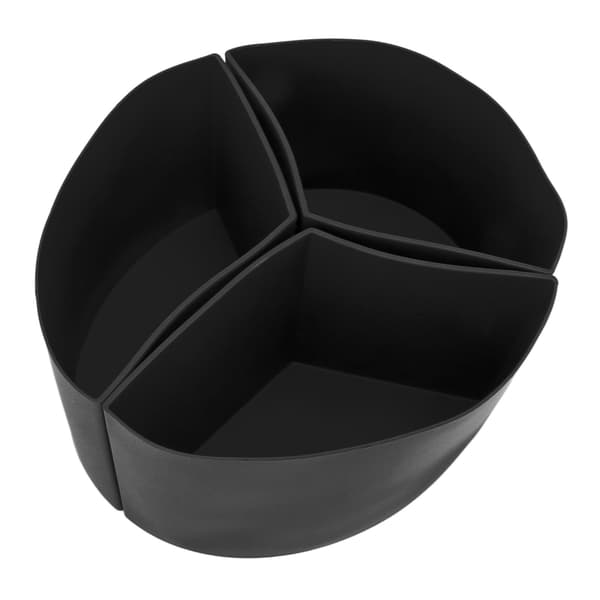 3 i 1 silikon slow cooker avdelare foder återanvändbar läckagesäker diskmaskinssäker matlagningsfoder för 6-liters gryta svart