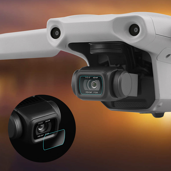 2 set härdat glas skärmskydd Repsäkert skyddsfilm för Dji Mavic Air 2 kameralins