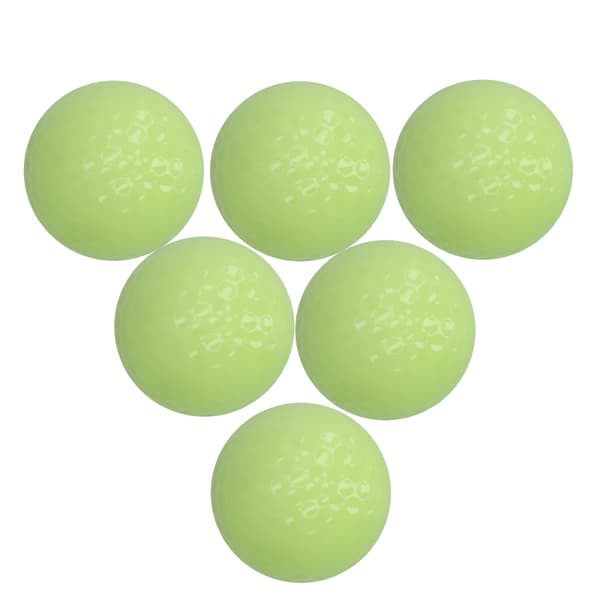 6 st/set Lysande golfboll Dubbla lager Natt Fluorescerande golfbollar för golfträning