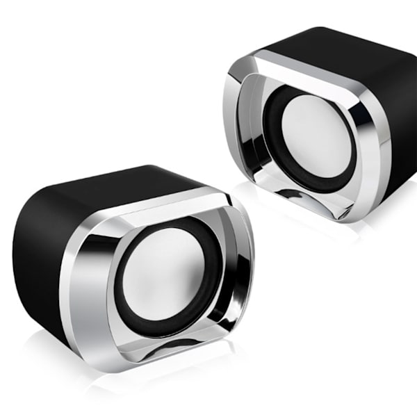 1 par mini skrivebordshøyttaler multifunksjon stereo lyd sterk bass stort volum USB mini høyttaler for datamaskin bærbar PC skrivebord
