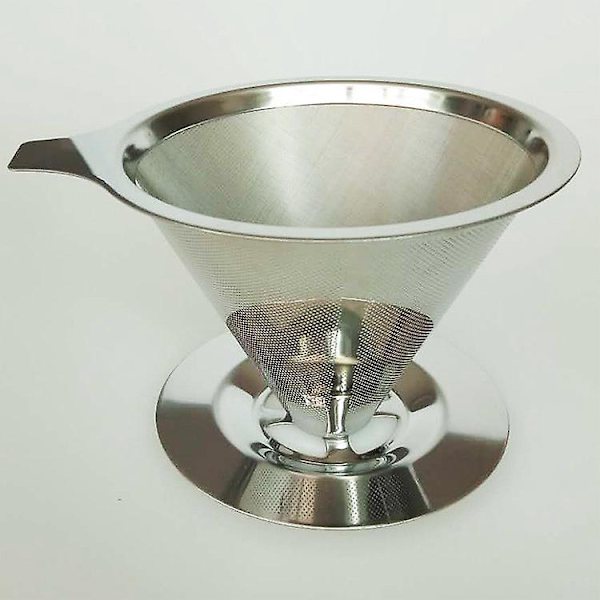 Rustfrit Stål Hæld-Over Kaffe Drypper - Langsom Dryp Kaffe Maskine med Skridsikker Kop