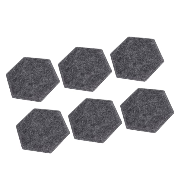 12 st Hexagonala Akustikpaneler Hög Densitet Ljudabsorberande Paneler Ljudisolerade Snedställda Kantväggpaneler 14x12x7cm Mörkgrå