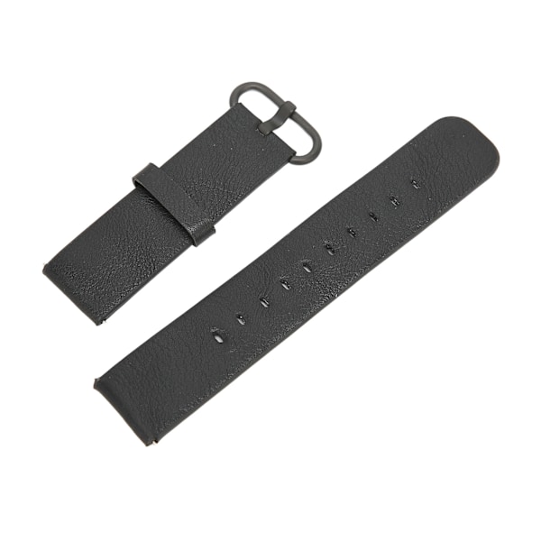 Smartwatch handledsrem av läder, anti-förlorad ersättningsrem, 20 mm bredd för Amazfit GTS 3 2 Bip S UBlack