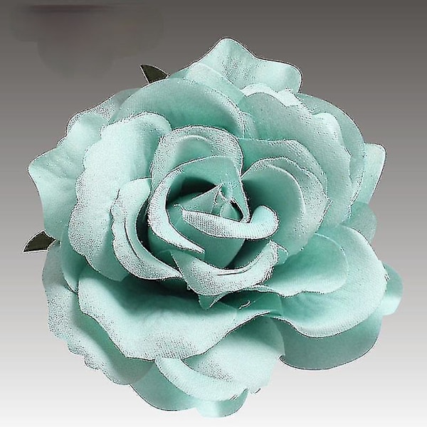 Moderne stofroseblomst broche - Perfekt gave til kvinder lysegrøn