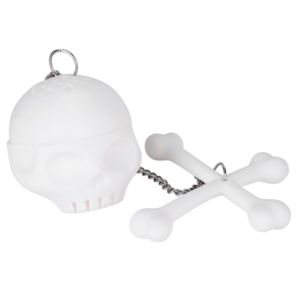 Hvid Simuleret Kranieformet Te-infuser Silikone Te-blad Si, til Hjemmet og Kontoret