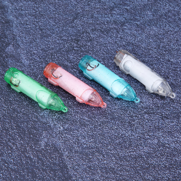 4 stk LED Undervannsfiskelys Nattlampe Lure Attractor Lure Bait Deive Tool