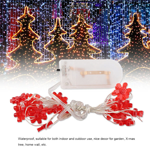 2M 20 LED Koppartråds Batteridriven Slinga Fe Lampa Jul Bröllopsdekor (Varm Vit)