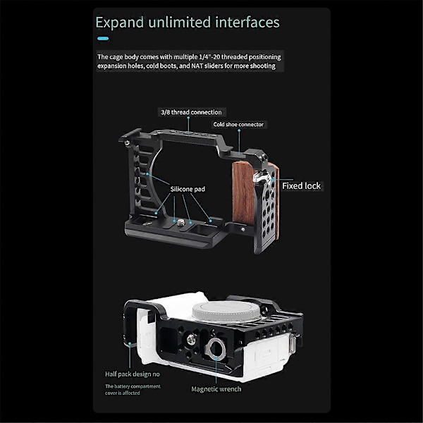 För Zve1 Kamera Skyddsram Kamera Slr Stabilisator