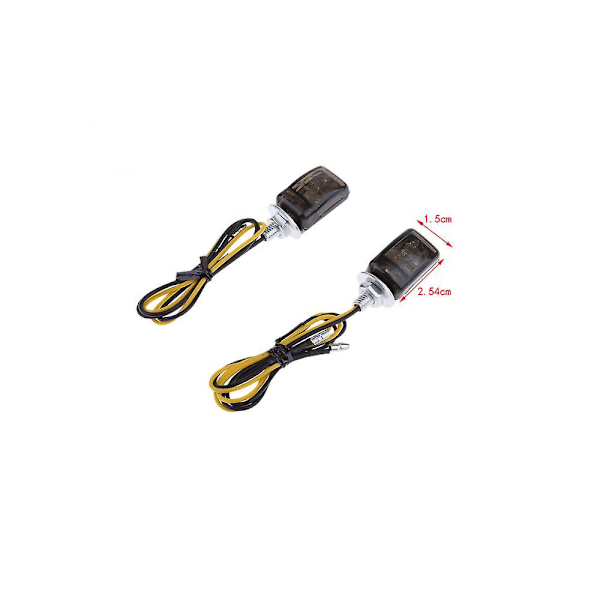 4 st Universal Motorcykel Mini LED Blinkers Auto Tillbehör, Svart,