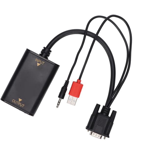 AYCVH01 VGA til HD Multimedia Interface-omformer 1080p USB VGA-omformer for stasjonære og bærbare datamaskiner med VGA