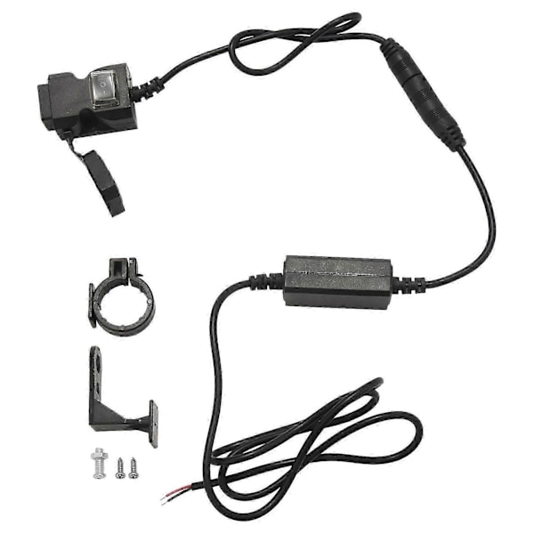 12V Vanntett Motorsykkel Dobbel-USB Lader Strømuttak Adapter