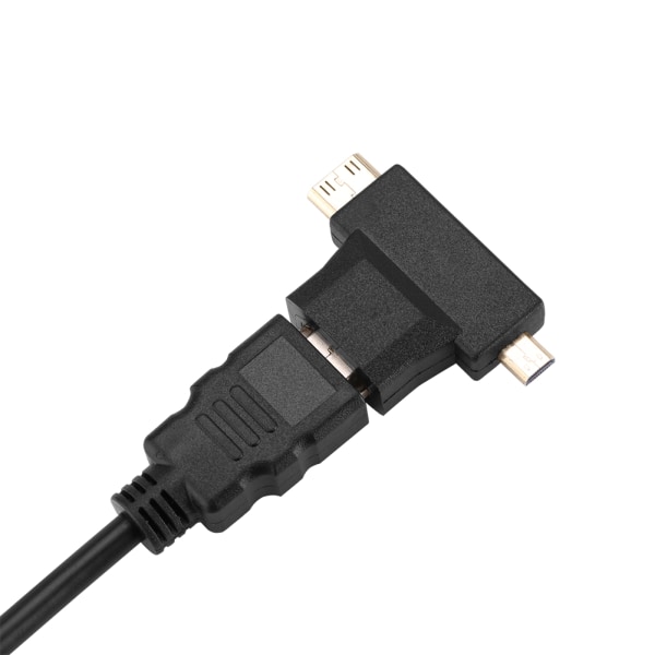 HDMI–VGA-sovitin äänikaapelilla T-tyypin Micro Mini HDMI-liitin PS3:lle PS4 Xbox360 Black