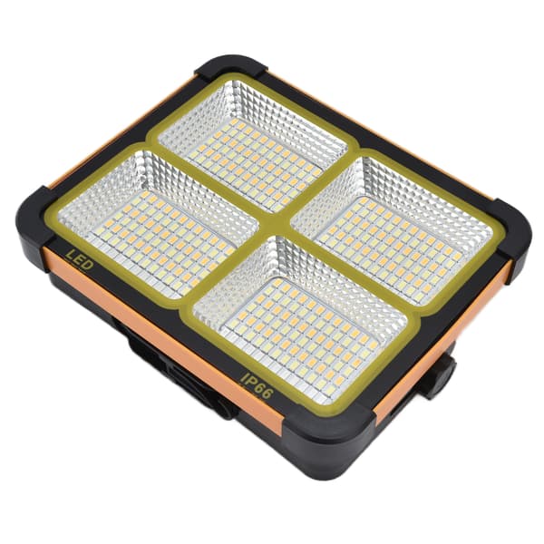 Solar arbeidslys LED oppladbart 4 moduser 1000W vanntett bærbart utendørs arbeidslys for camping
