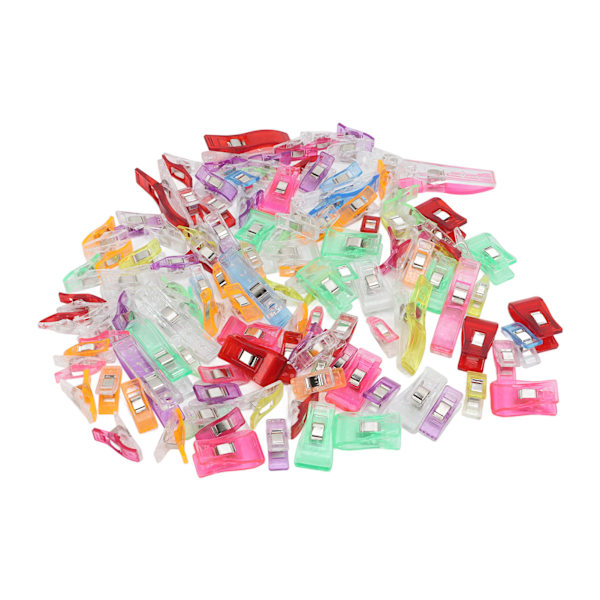 120 st Quilting Clips Flera Färger Transparenta Syklämmor med 10 Stora Klämmor 20 Yxor 30 Klämmor Näbbklämmor 60 Små Klämmor