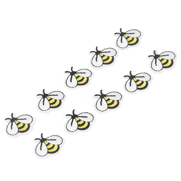 10 stk Lille Bie Lapp Bie Formet Stryking Søte Sylapp DIY Sy Broderte Lapp Bie Lapp for Kjole Hatt Sko