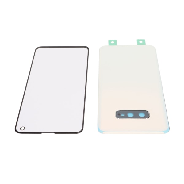 Front Outer Glass Screen og Back Glass Cover Kit for Galaxy S10e Replacement Phone Glass Screen med Pre Installed Tapes Repair Tools White