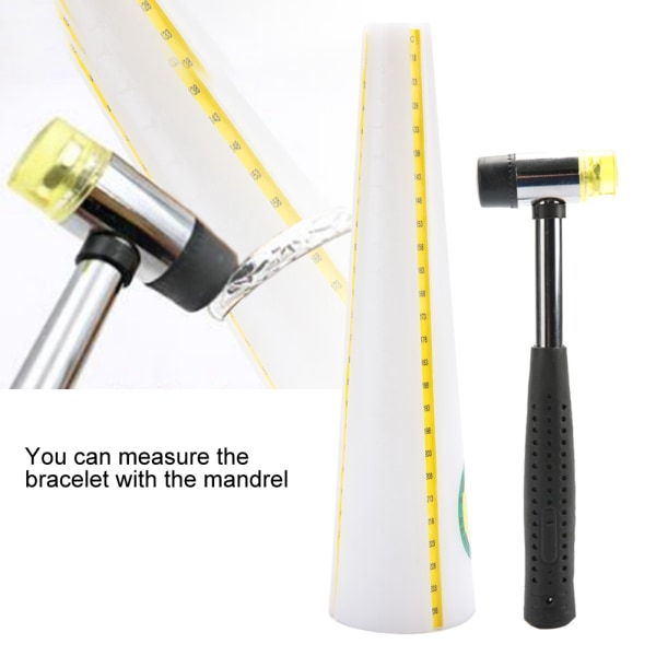 Armbånd Måledor Plastpinne Sizer & smykker Hammer Reparasjon Making Tool Set