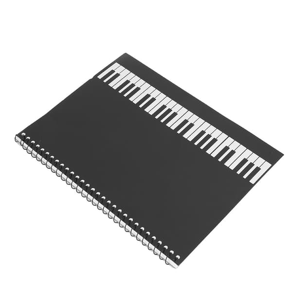 50 Sider Musiknotation Nodesystem Notesbog Musik Manuskript Skrivepapir (Sort Klaver)
