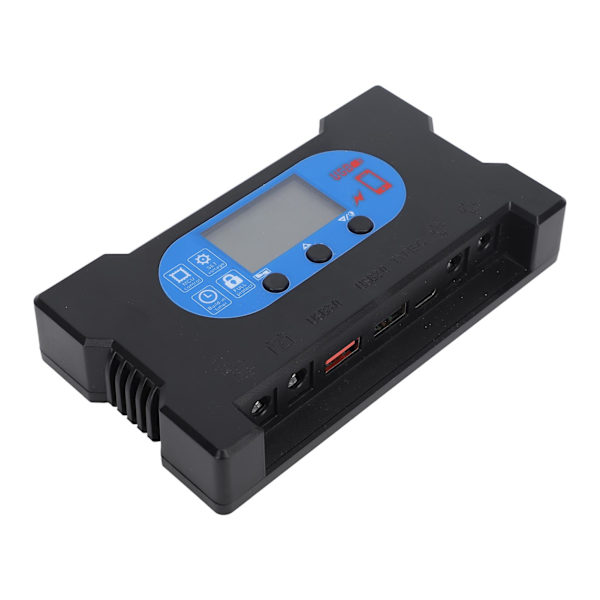Solsystemregulator HD-skärm Dubbel USB Typ C DC Snabbladdning Multiskydd Solpanelsregulator 10A