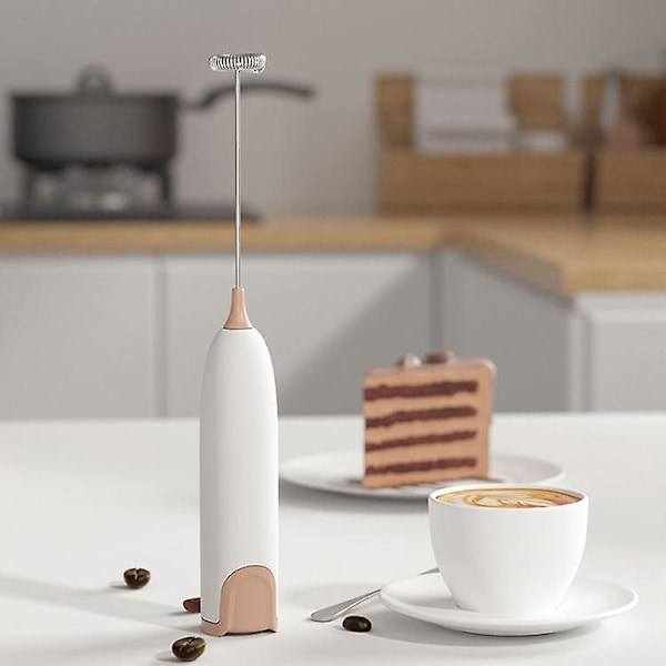 Bærbar Elektrisk Håndholdt Melkeskummer - Perfekt for Latte, Cappuccino og Mer
