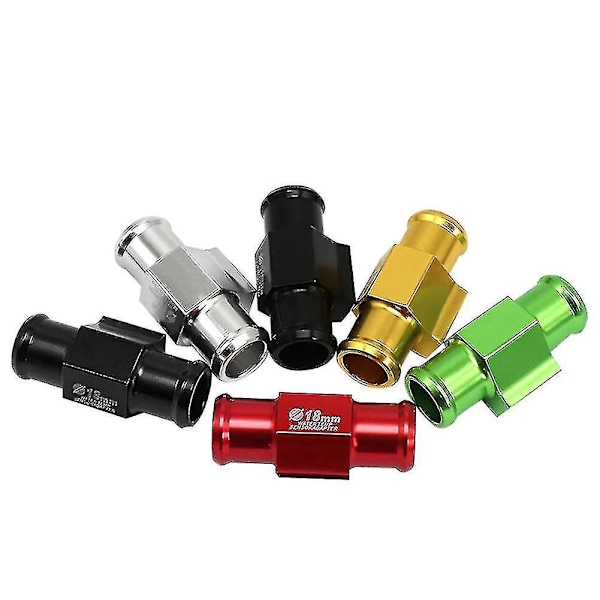 Universal motorcykel vandtemperatur sensor slange adapter - 18/22mm, med 2 klemmer18 sølv