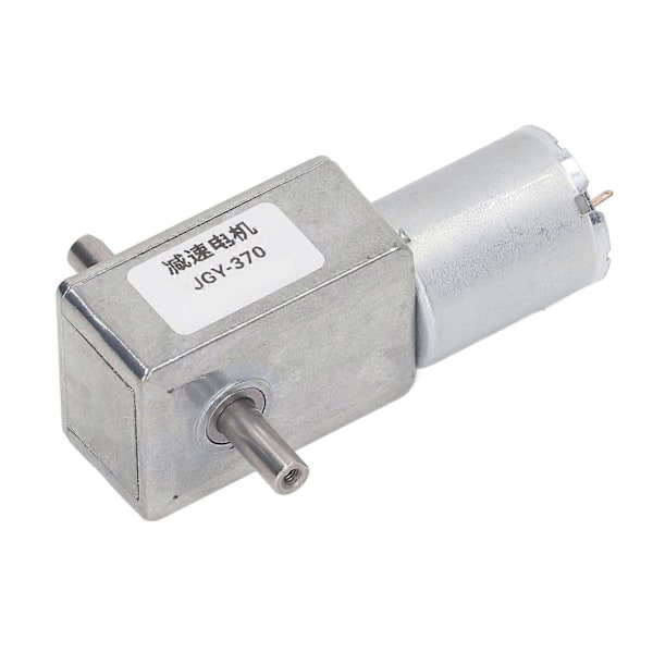 Vaihdemoottori 12mm kaksoisakseli itselukittuva palautuva kierukkavaihde nopeuden vähennysmoottori kiinnitysalustalla DC12V 10RPM