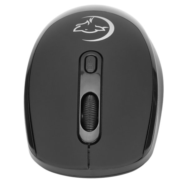 Trådløs mus bærbar 2.4G trådløs 4 knapper ergonomisk design plug and play mus sort