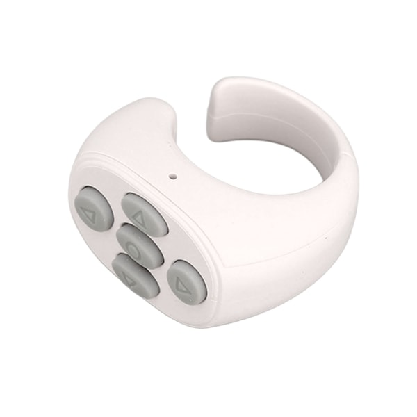 Smart Ring Controller Bluetooth 5.3 Trådløs Fjernbetjening Sidevender til Tik Tok Elektronisk Bog Hvid