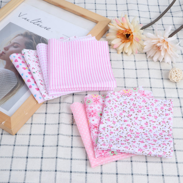 2 påsar tryckt ren bomull sömnad quilting tyger för DIY handgjord trasa