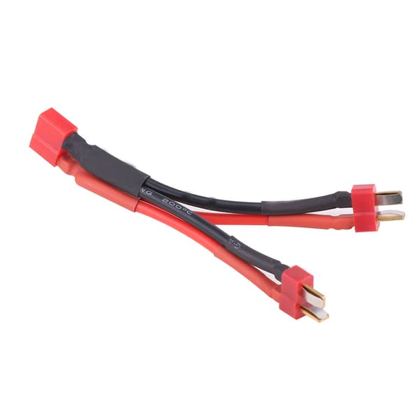 Deans Style T-plugg 2 hann til T-plugg 1 hunn strømkabel silikonledning for 2-6S Lipo-batteri