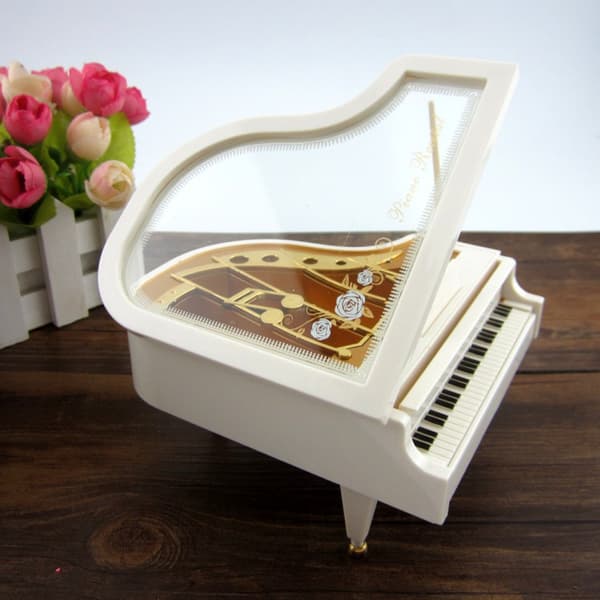 Piano Speldosa Mekanisk Klassisk Speldosa Vacker Dekoration