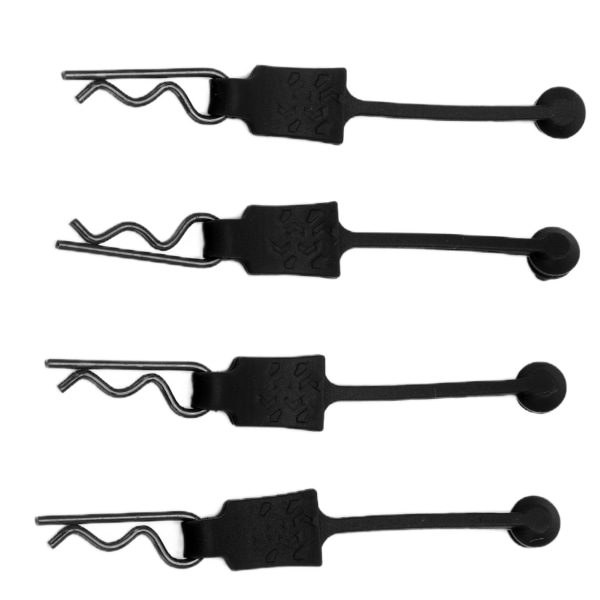 4 kpl 1/10 RC-auton klipsitapit Universaali auton kuoren pulttilukon pidike Vaihtomalli Auton kuoren lisävaruste Musta
