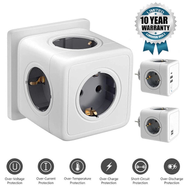Stikdåse kube uden kabel 5/4 rum multistikdåse adapter Kube 1X -GSL ZD C D