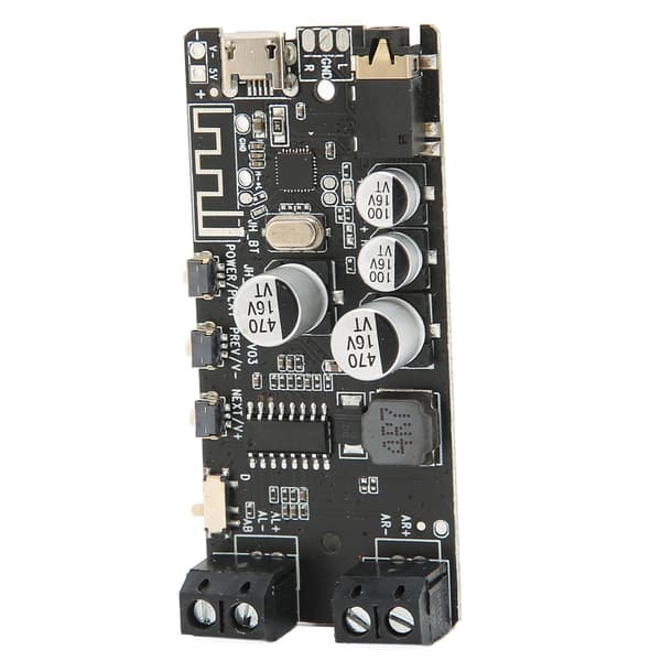 2 kanaler Bluetooth 5.0 Stereo Effektforsterkerkort Bluetooth Vokalmottaker Forsterkerkort Svart