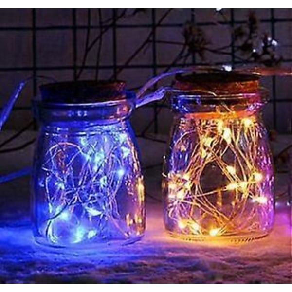 Bleu2 Ljusslinga Inomhus 2M | 20 LED Ljusslinga Sovrum | Mini LED Slinga Batteridriven Dekorativ Ljusslinga LED | Ljusslinga Inomhus