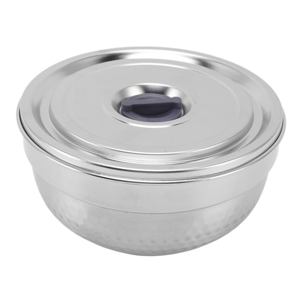 Rustfrit stål skål 2 lags rustfast termisk isolering til rissuppekøkken bestik 14 cm diamanttype