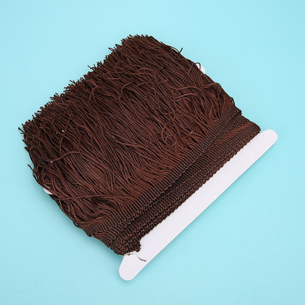 Tofsar Frans Spets Latin Klänning Scen Kläder Skor Hantverk Gardin Gör-det-själv-tillbehör 14cm / 5.5inMörkbrun