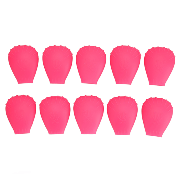 20 st Makeup Brush Covers Silikon Dammtät Återanvändbar Bärbar Resa Makeup Hållare Stor Rosa