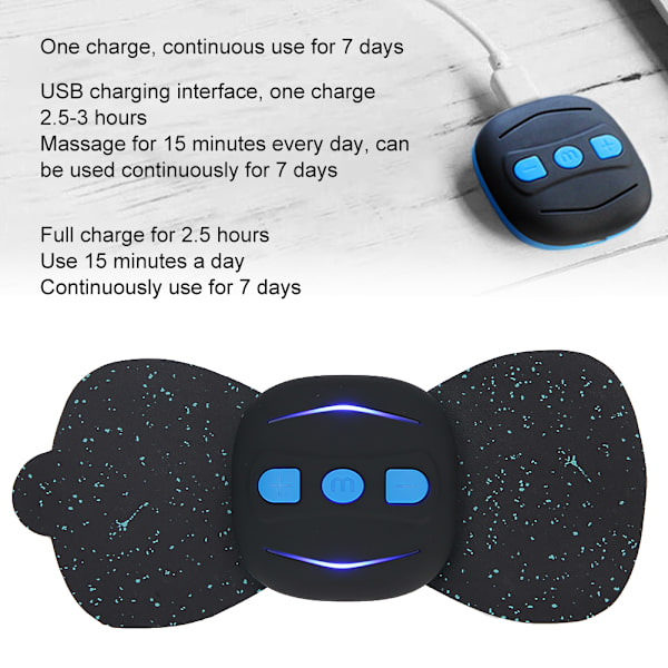 Mini Elektrisk nakkestimulator EMS Pulse Massager Cervical Pain Relief Massasjeverktøy
